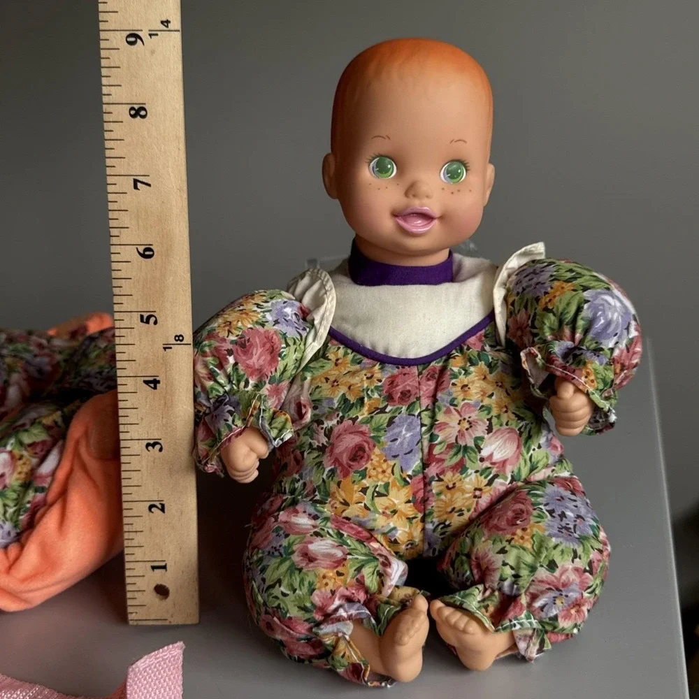 Up Up & Away Kinder-Garden Baby Doll Bottle 1999 Vintage Green Eyes Orange hair